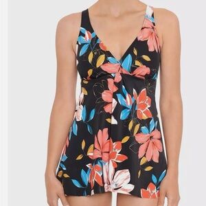 Swim Solutions Tummy Control Swim Dress Size 8